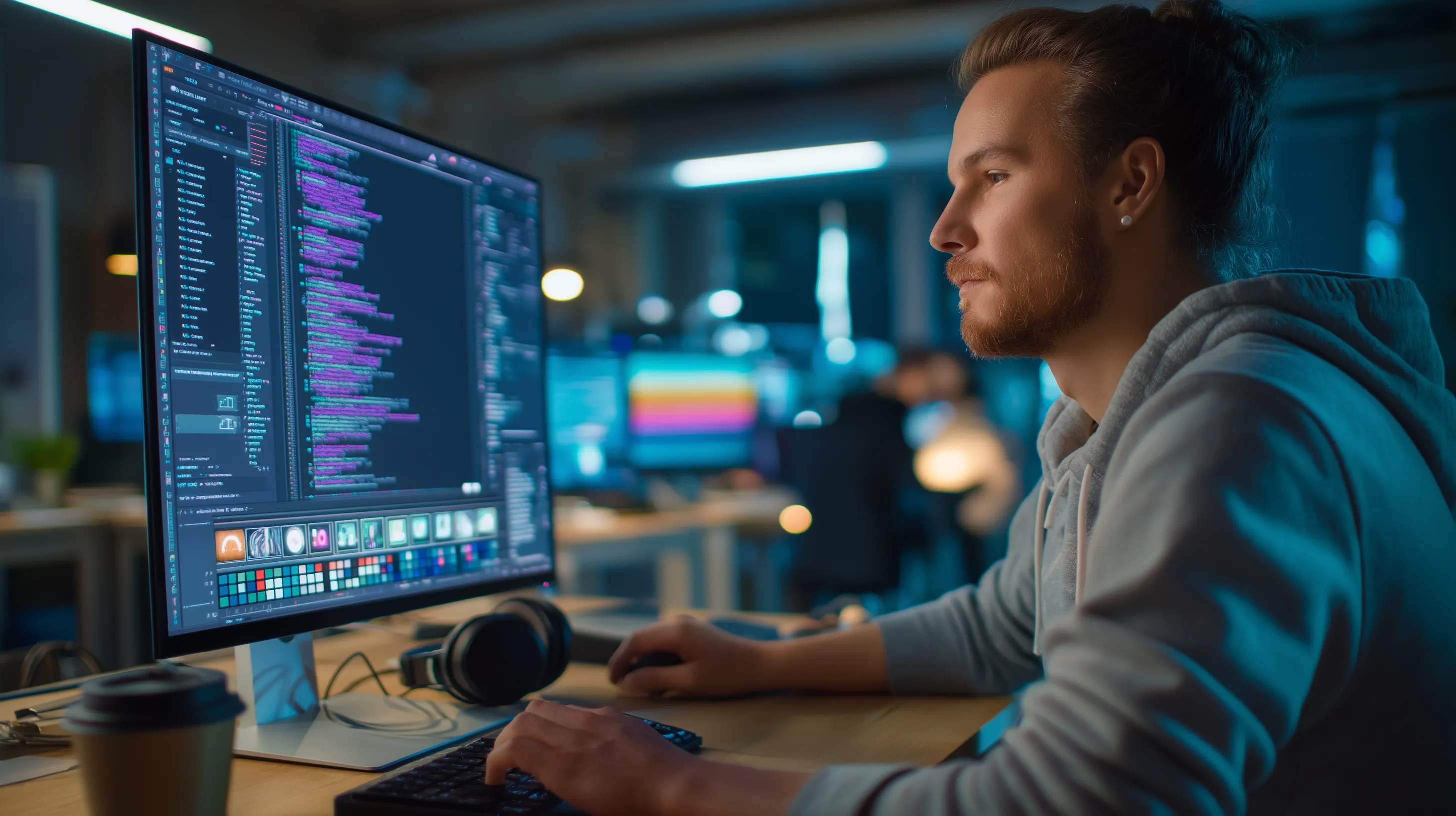 gela09780_a_professional_male_program_editor_working_at_a_desk_