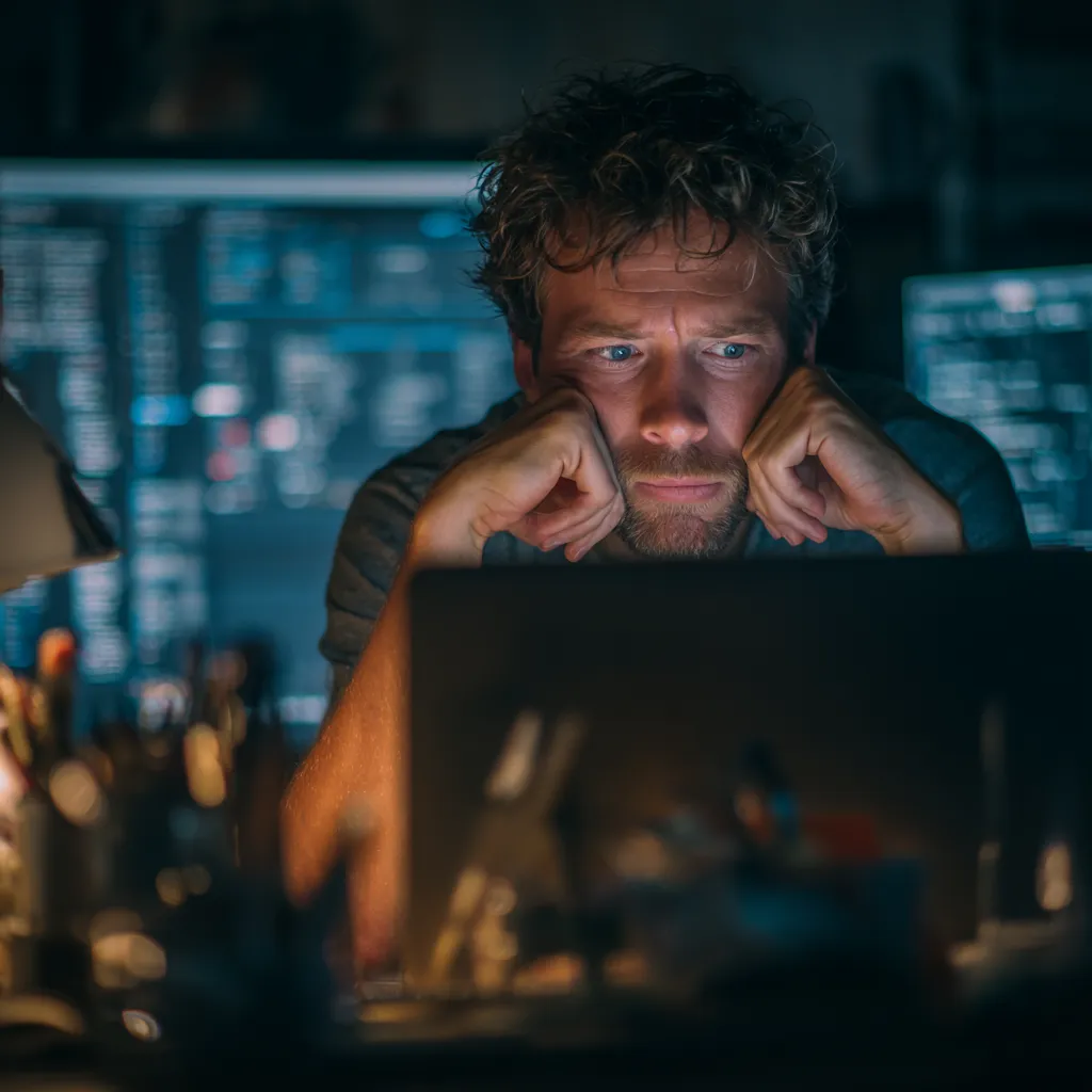 _man_staring_at_screen_full_of_ad_expenses_and_zero