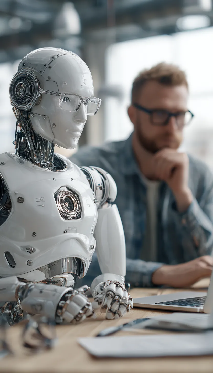 an_ai_humanoid_robot_it_front_of_a_tech_expert_on_laptop