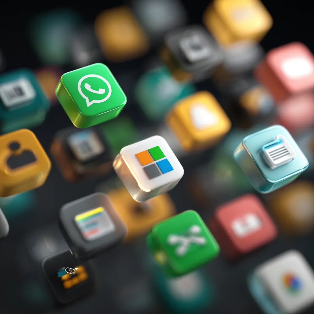 _photo_of_floating_app_icons_of_whatsapp_slack
