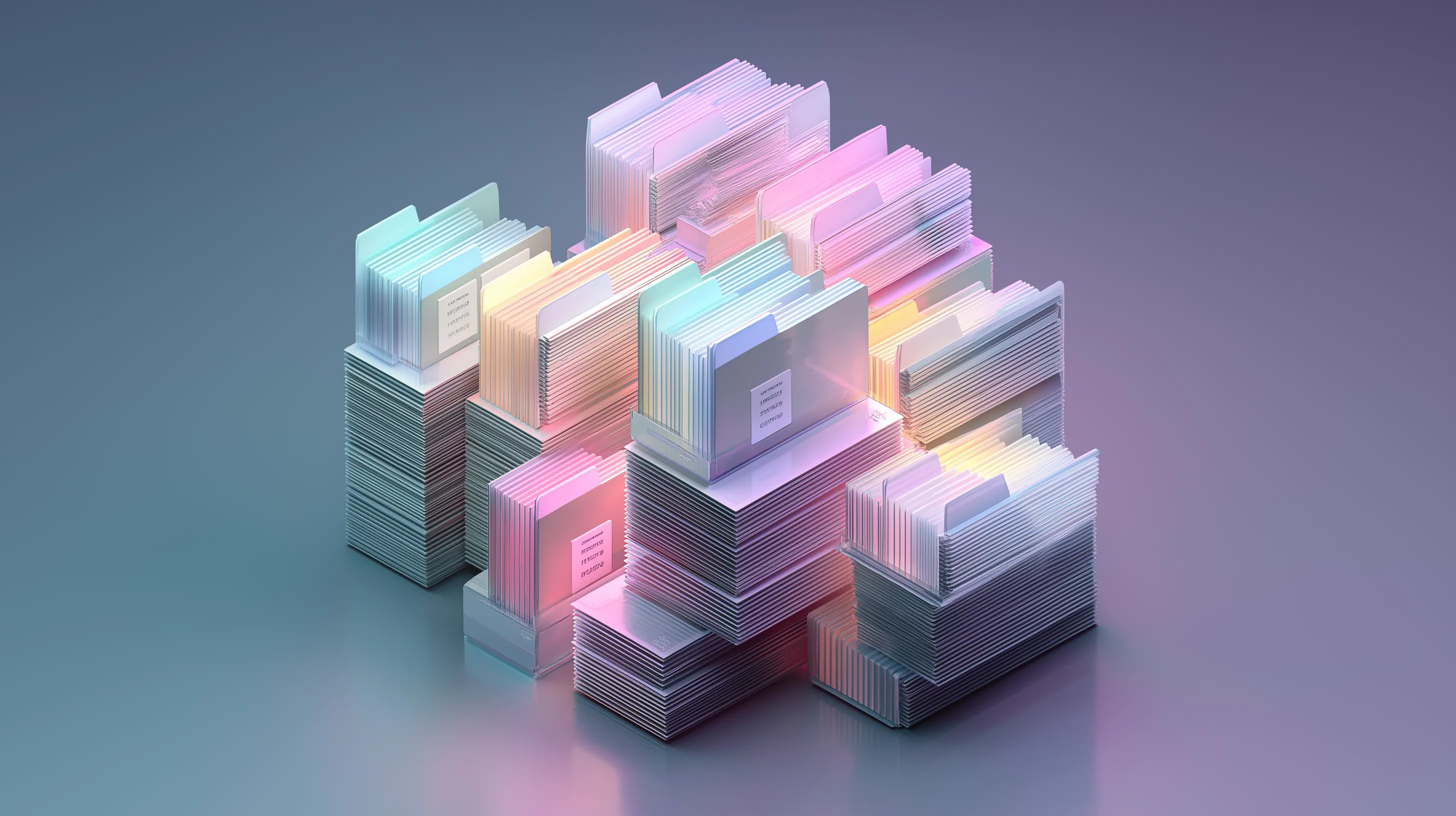 _a_neatly_organized_stack_of_digital_archives_clean