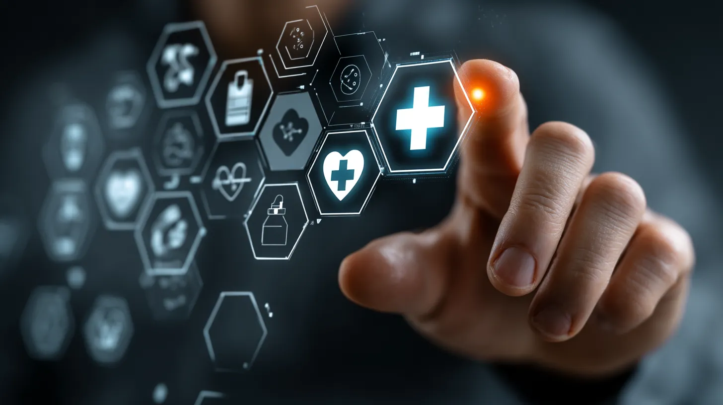 hand_touching_a_medical_cross_symbol_with_icons