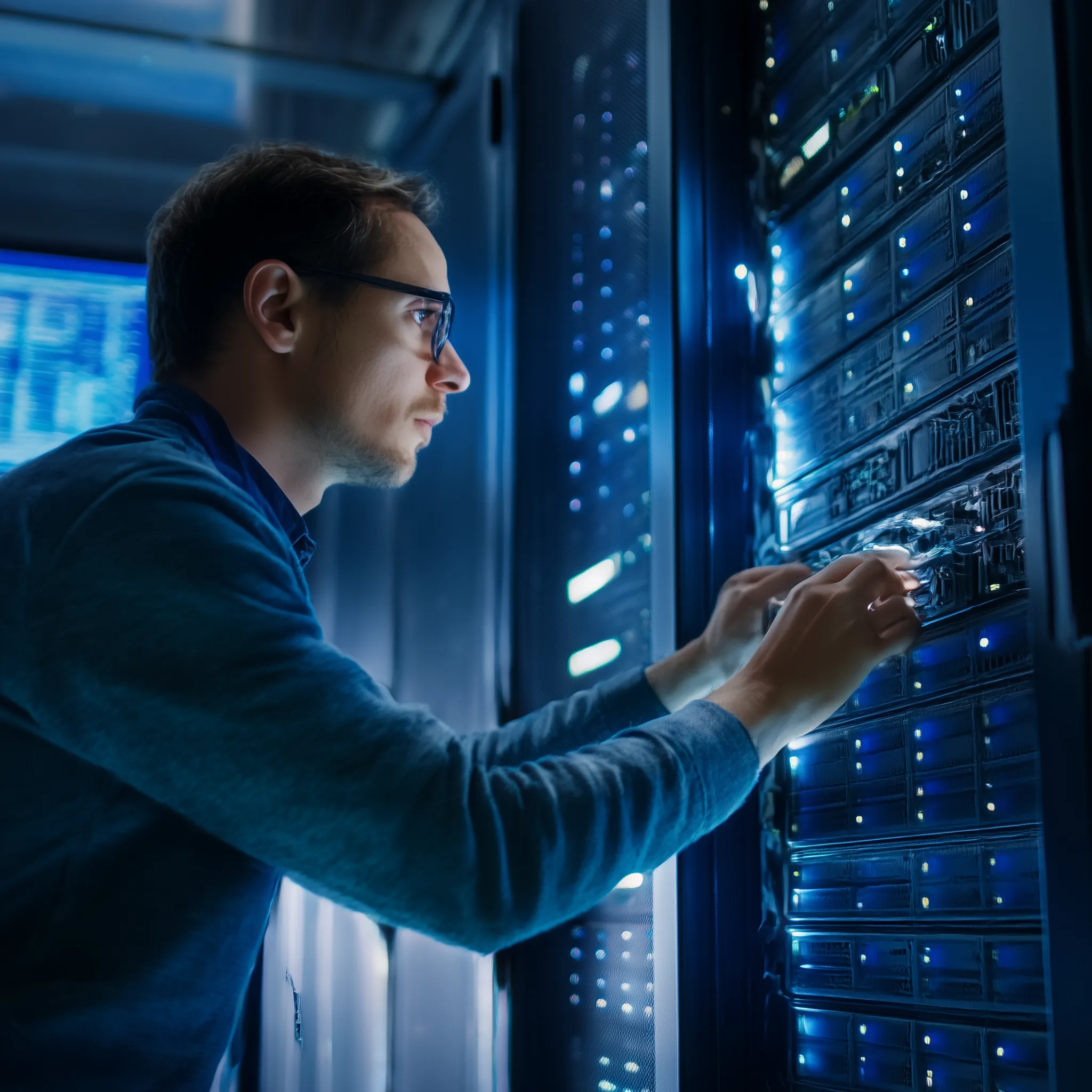 descripcin_visual_un_tcnico_instalando_un_servidor