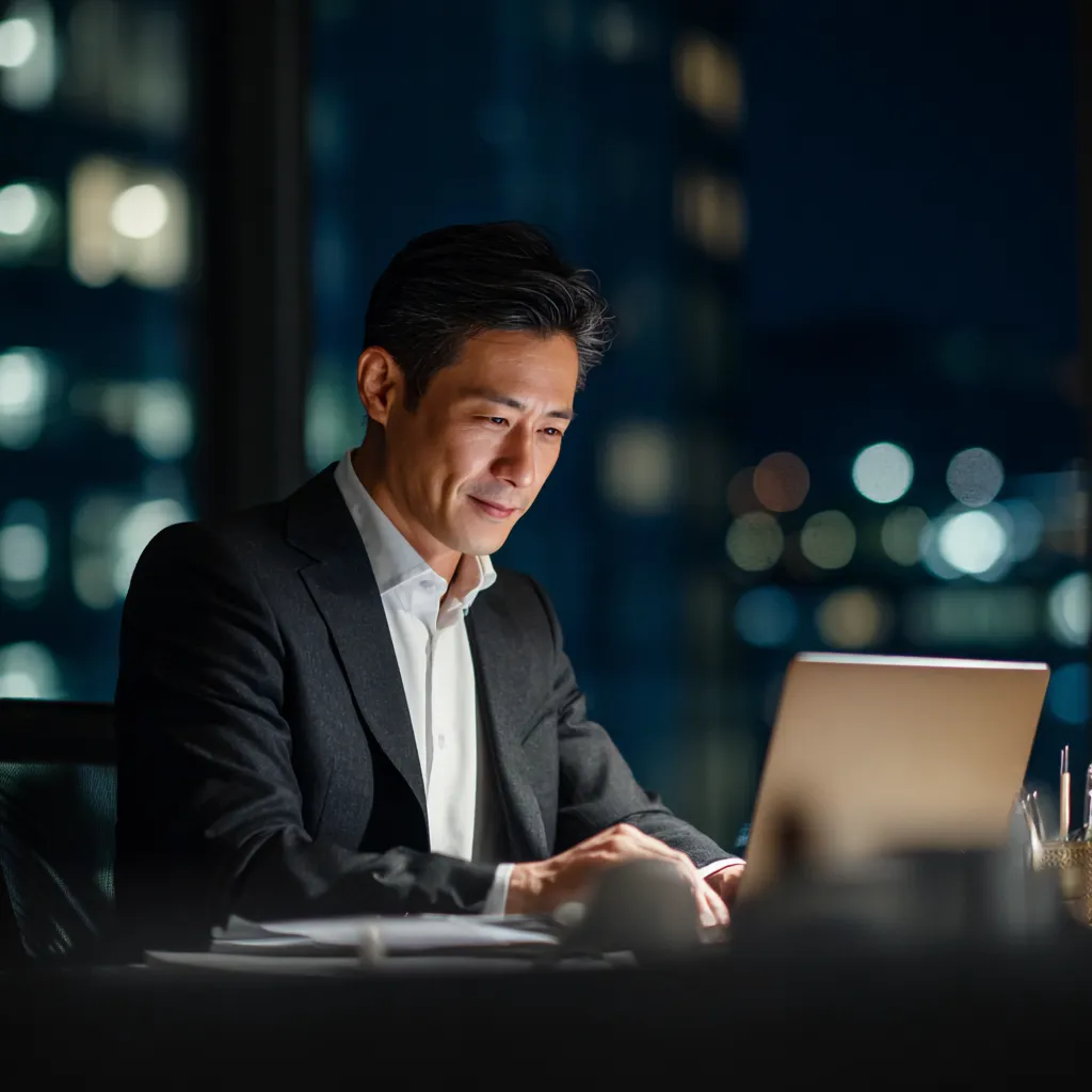 _an_elite_asian_man_in_a_suit_operating_a_laptop